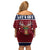 Lets Get Slouchy Christmas Family Matching Off Shoulder Short Dress and Hawaiian Shirt Funny Xmas Holiday Patterns - Wonder Print Shop
