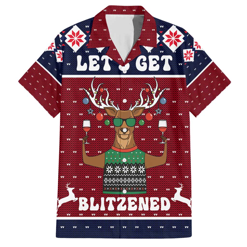 Lets Get Slouchy Christmas Family Matching Short Sleeve Bodycon Dress and Hawaiian Shirt Funny Xmas Holiday Patterns - Wonder Print Shop