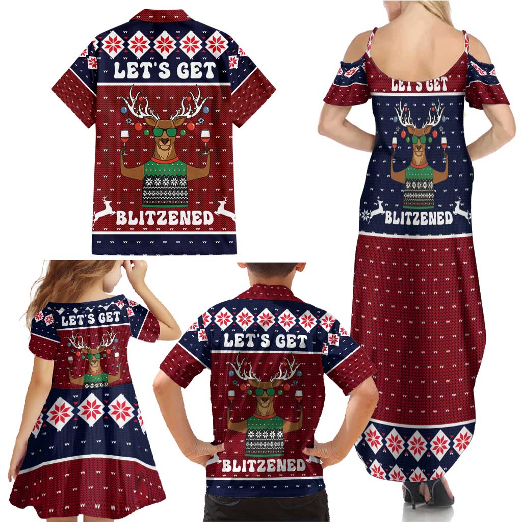 Lets Get Slouchy Christmas Family Matching Summer Maxi Dress and Hawaiian Shirt Funny Xmas Holiday Patterns - Wonder Print Shop