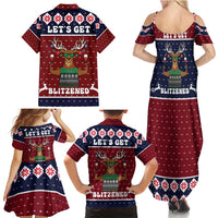Lets Get Slouchy Christmas Family Matching Summer Maxi Dress and Hawaiian Shirt Funny Xmas Holiday Patterns - Wonder Print Shop