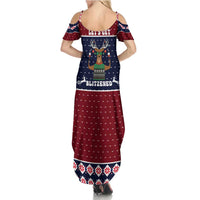 Lets Get Slouchy Christmas Family Matching Summer Maxi Dress and Hawaiian Shirt Funny Xmas Holiday Patterns - Wonder Print Shop