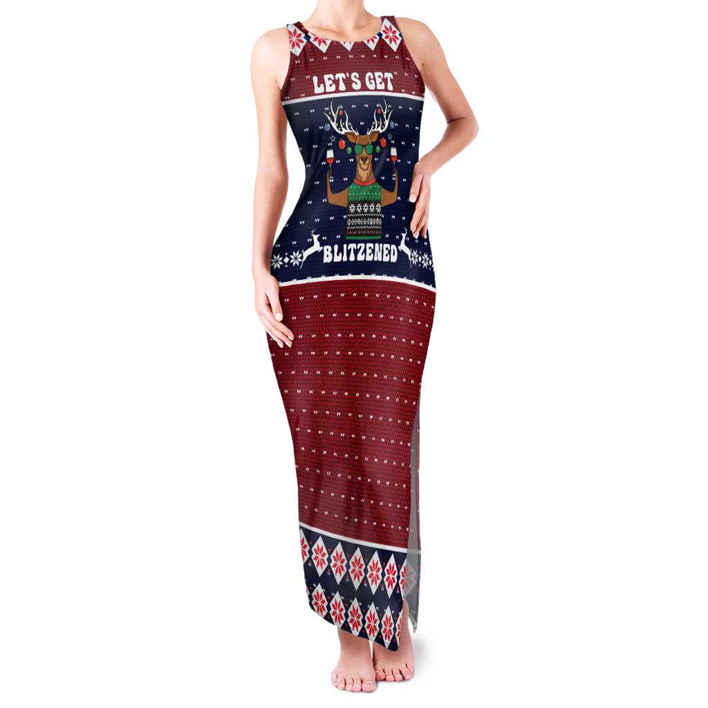 Lets Get Slouchy Christmas Family Matching Tank Maxi Dress and Hawaiian Shirt Funny Xmas Holiday Patterns - Wonder Print Shop