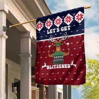 Lets Get Slouchy Christmas Garden Flag Funny Xmas Holiday Patterns - Wonder Print Shop