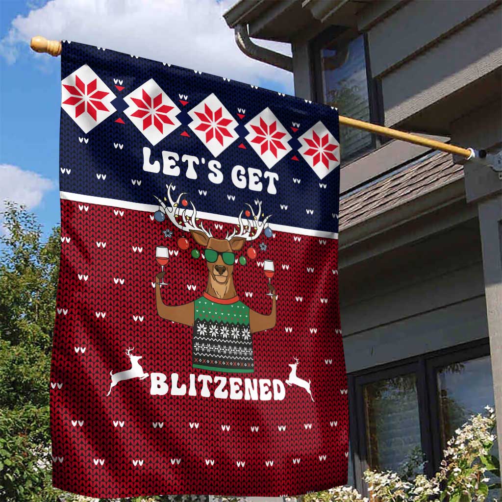 Lets Get Slouchy Christmas Garden Flag Funny Xmas Holiday Patterns - Wonder Print Shop