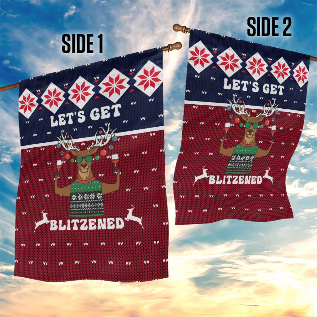 Lets Get Slouchy Christmas Garden Flag Funny Xmas Holiday Patterns - Wonder Print Shop