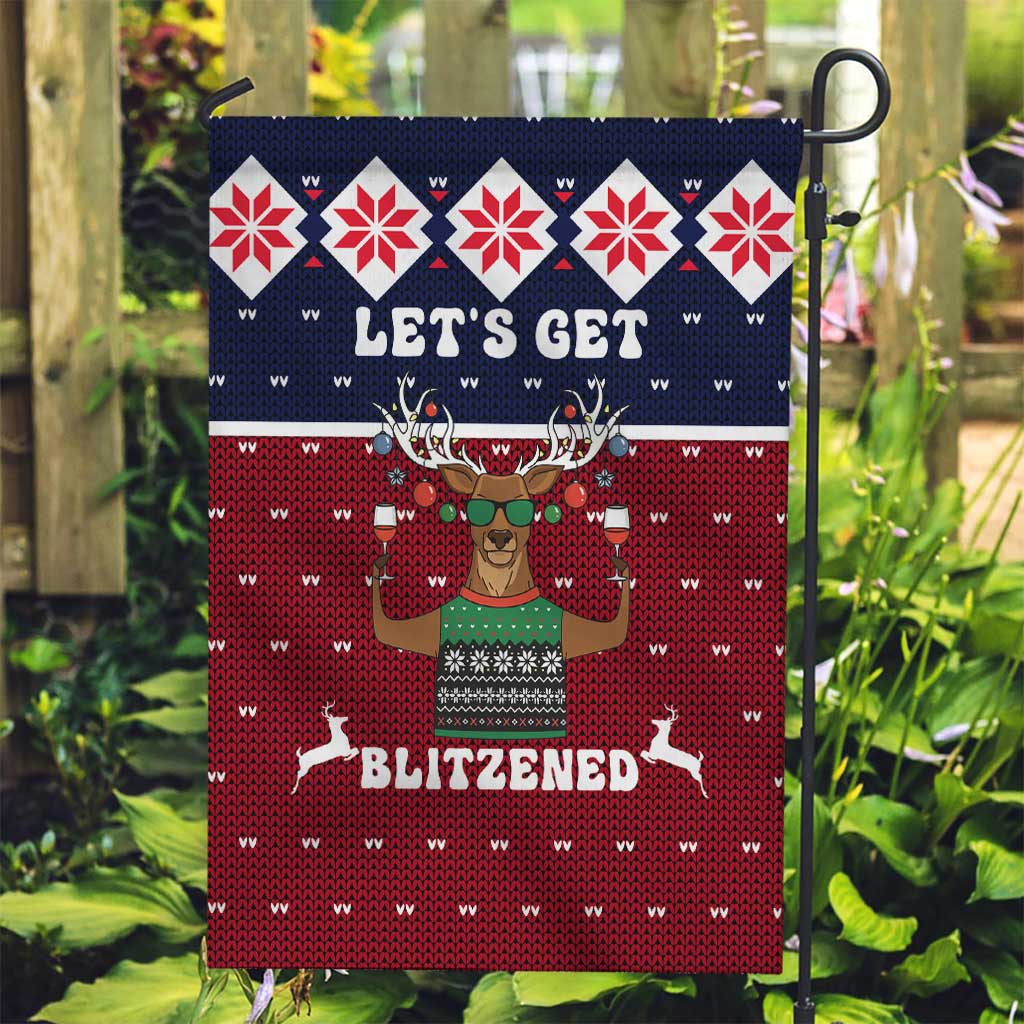 Lets Get Slouchy Christmas Garden Flag Funny Xmas Holiday Patterns - Wonder Print Shop