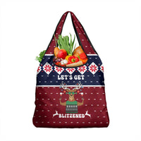 Lets Get Slouchy Christmas Grocery Bag Funny Xmas Holiday Patterns - Wonder Print Shop