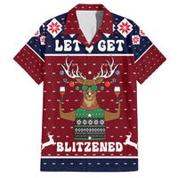 Lets Get Slouchy Christmas Hawaiian Shirt Funny Xmas Holiday Patterns - Wonder Print Shop