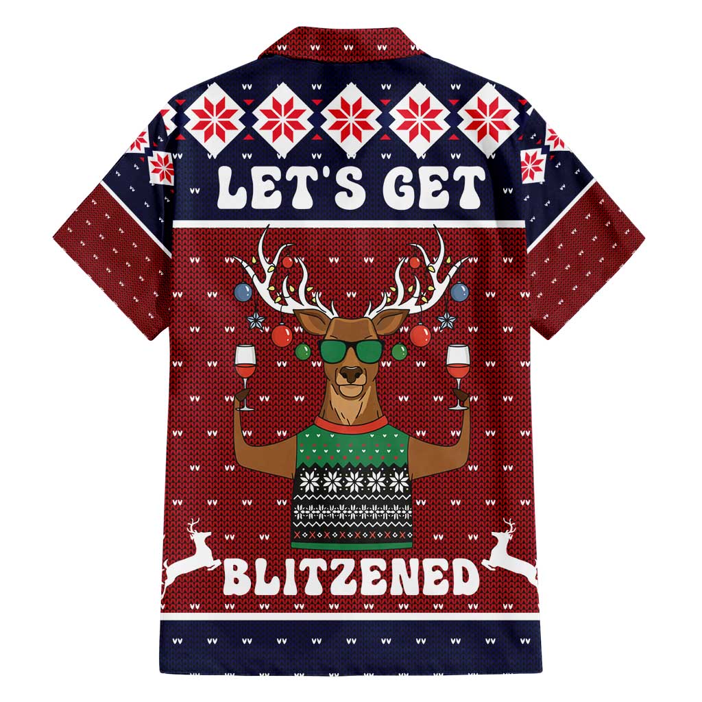 Lets Get Slouchy Christmas Hawaiian Shirt Funny Xmas Holiday Patterns - Wonder Print Shop
