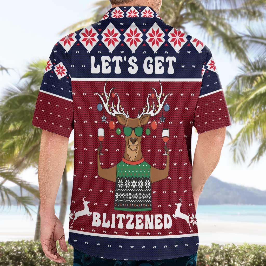 Lets Get Slouchy Christmas Hawaiian Shirt Funny Xmas Holiday Patterns - Wonder Print Shop