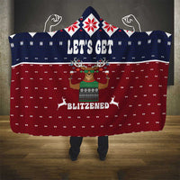 Lets Get Slouchy Christmas Hooded Blanket Funny Xmas Holiday Patterns - Wonder Print Shop