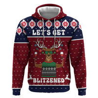 Lets Get Slouchy Christmas Hoodie Funny Xmas Holiday Patterns - Wonder Print Shop