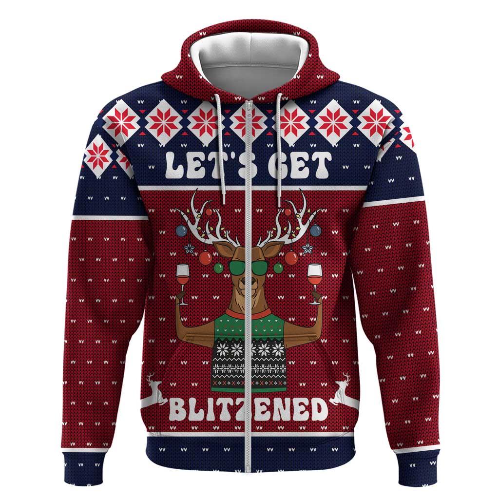Lets Get Slouchy Christmas Hoodie Funny Xmas Holiday Patterns - Wonder Print Shop