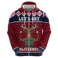Lets Get Slouchy Christmas Hoodie Funny Xmas Holiday Patterns - Wonder Print Shop