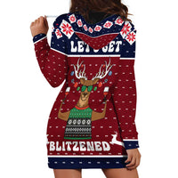Lets Get Slouchy Christmas Hoodie Dress Funny Xmas Holiday Patterns - Wonder Print Shop