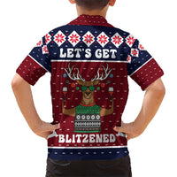 Lets Get Slouchy Christmas Kid Hawaiian Shirt Funny Xmas Holiday Patterns - Wonder Print Shop