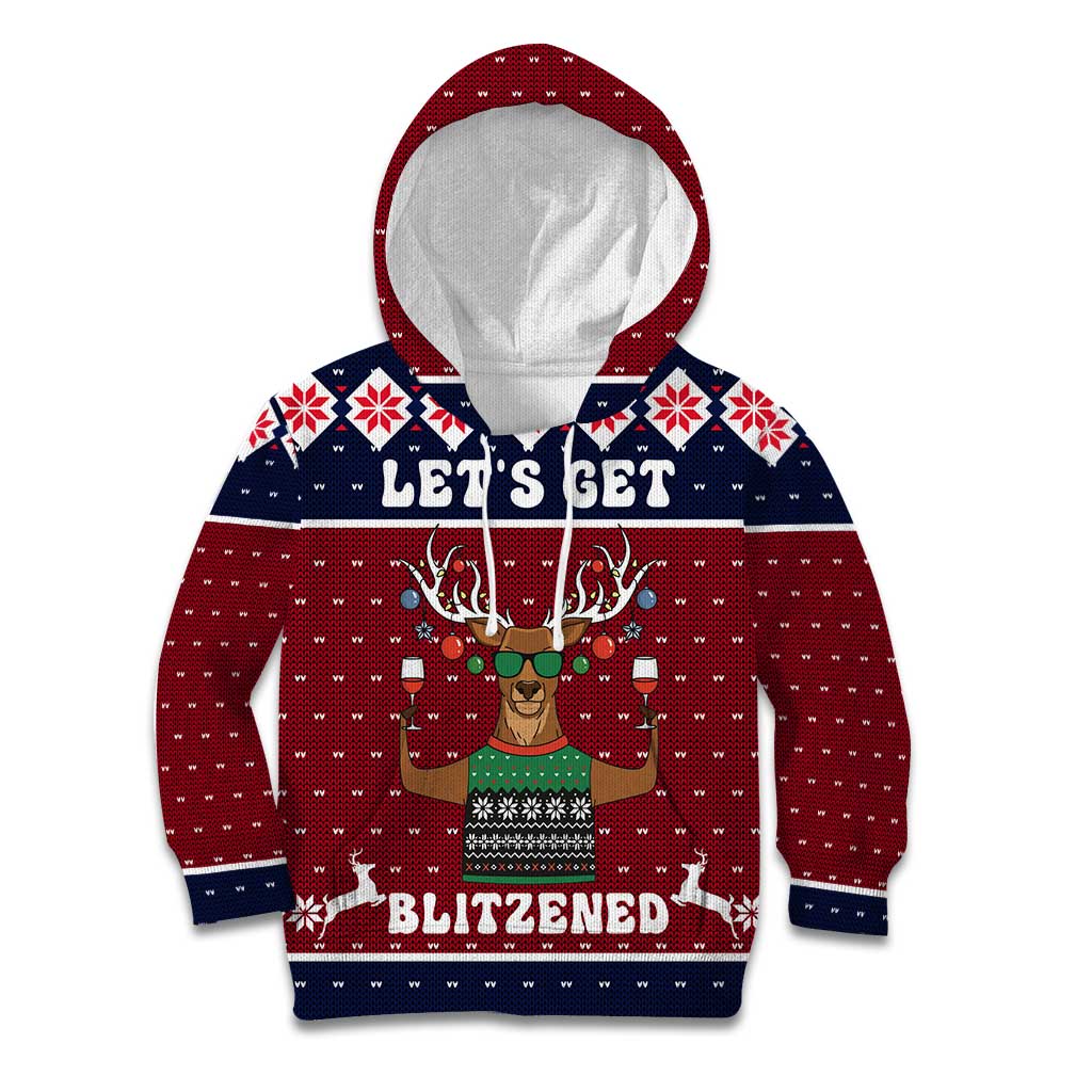 Lets Get Slouchy Christmas Kid Hoodie Funny Xmas Holiday Patterns - Wonder Print Shop