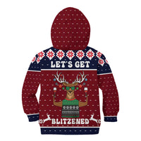 Lets Get Slouchy Christmas Kid Hoodie Funny Xmas Holiday Patterns - Wonder Print Shop