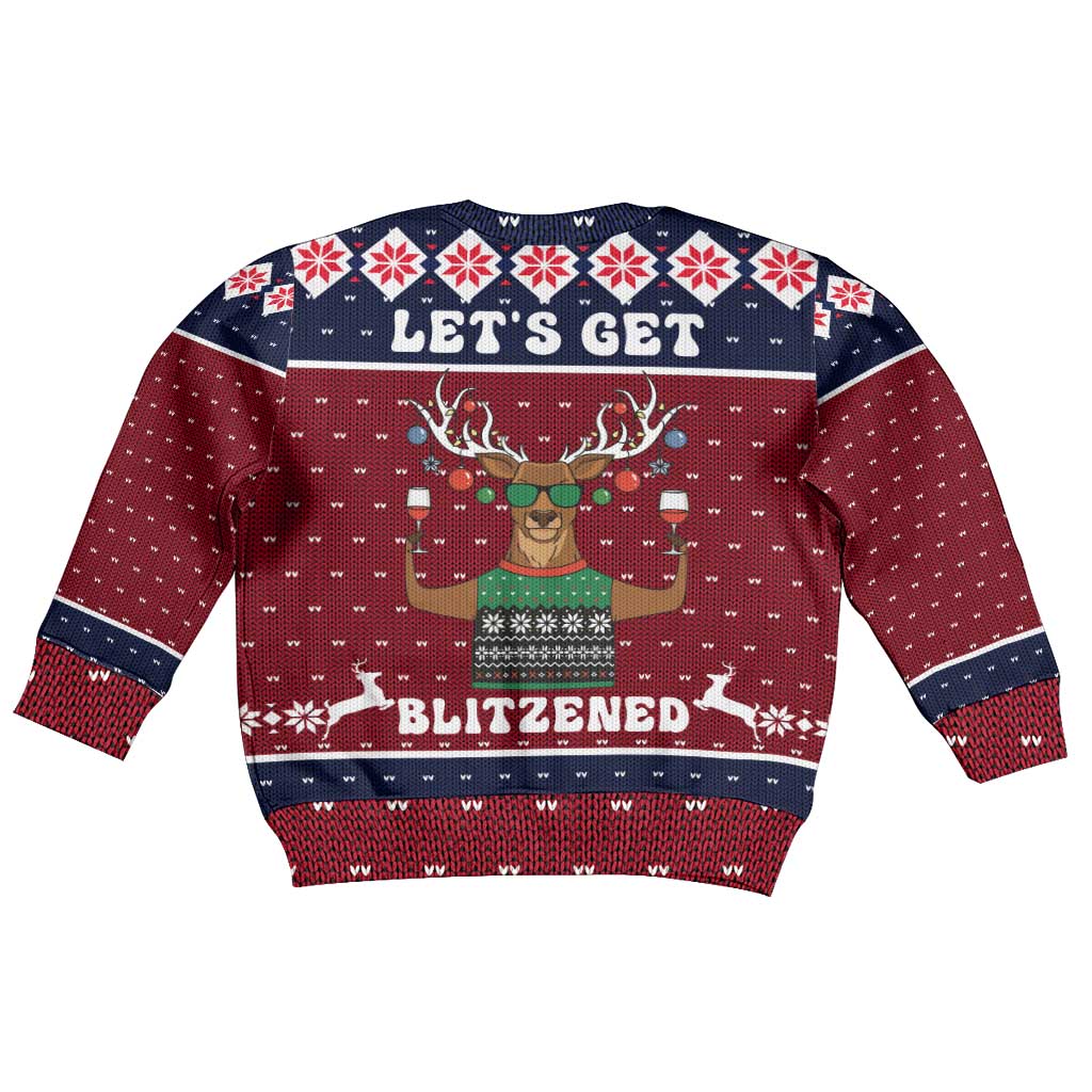 Lets Get Slouchy Christmas Kid Ugly Christmas Sweater Funny Xmas Holiday Patterns - Wonder Print Shop