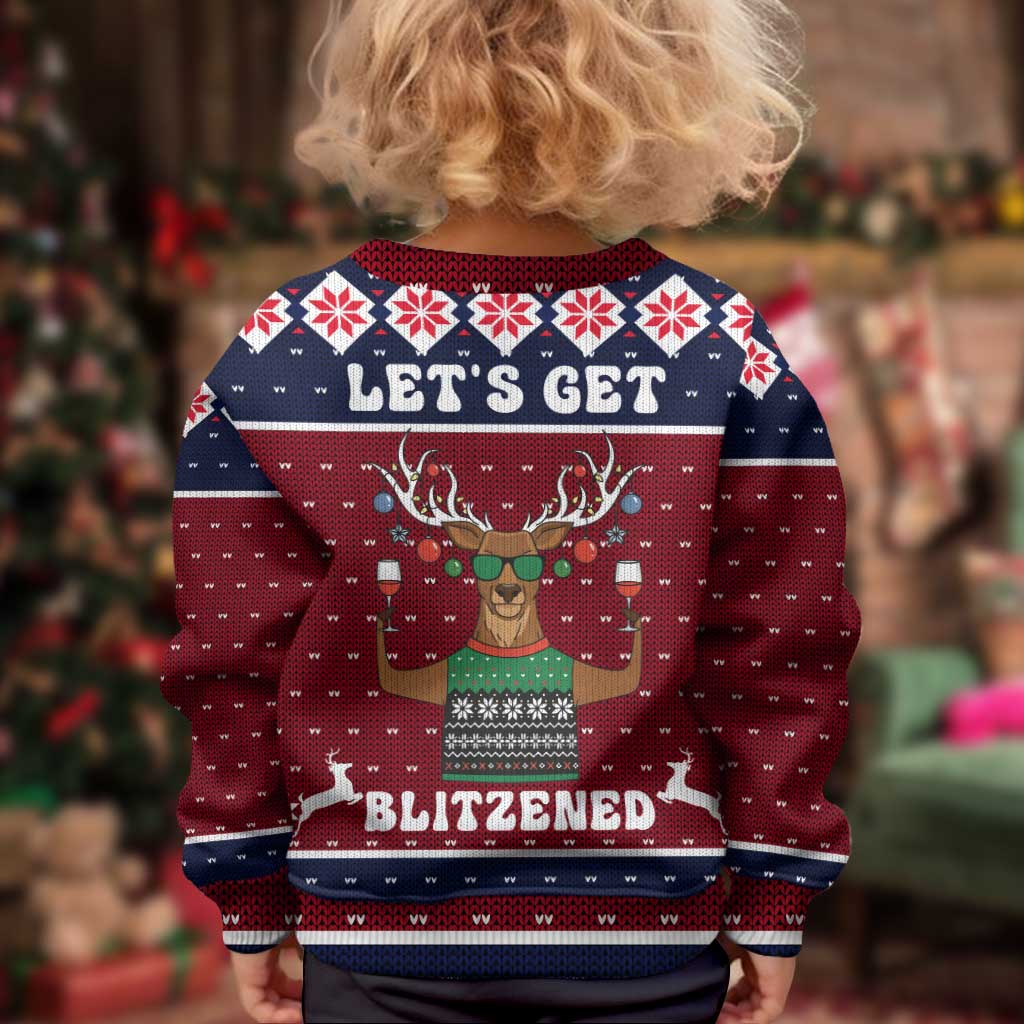 Lets Get Slouchy Christmas Kid Ugly Christmas Sweater Funny Xmas Holiday Patterns - Wonder Print Shop