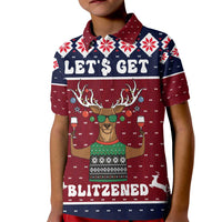Lets Get Slouchy Christmas Kid Polo Shirt Funny Xmas Holiday Patterns - Wonder Print Shop