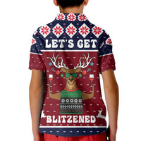 Lets Get Slouchy Christmas Kid Polo Shirt Funny Xmas Holiday Patterns - Wonder Print Shop