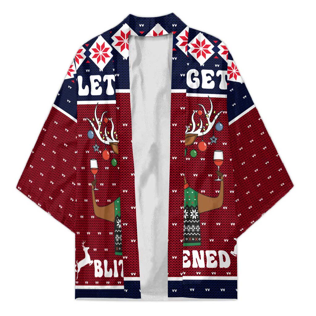 Lets Get Slouchy Christmas Kimono Funny Xmas Holiday Patterns - Wonder Print Shop