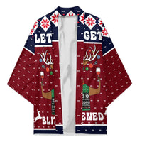 Lets Get Slouchy Christmas Kimono Funny Xmas Holiday Patterns - Wonder Print Shop