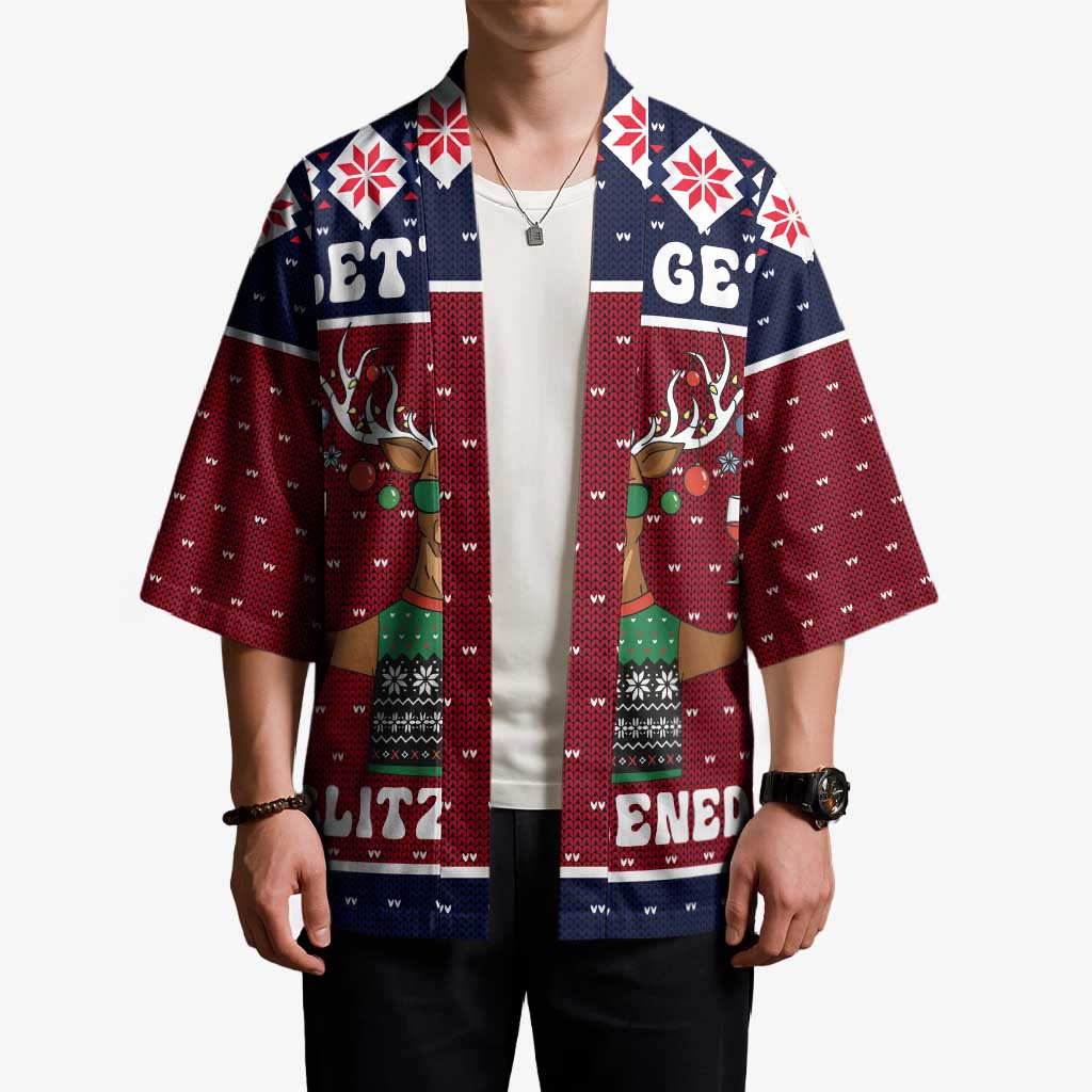Lets Get Slouchy Christmas Kimono Funny Xmas Holiday Patterns - Wonder Print Shop