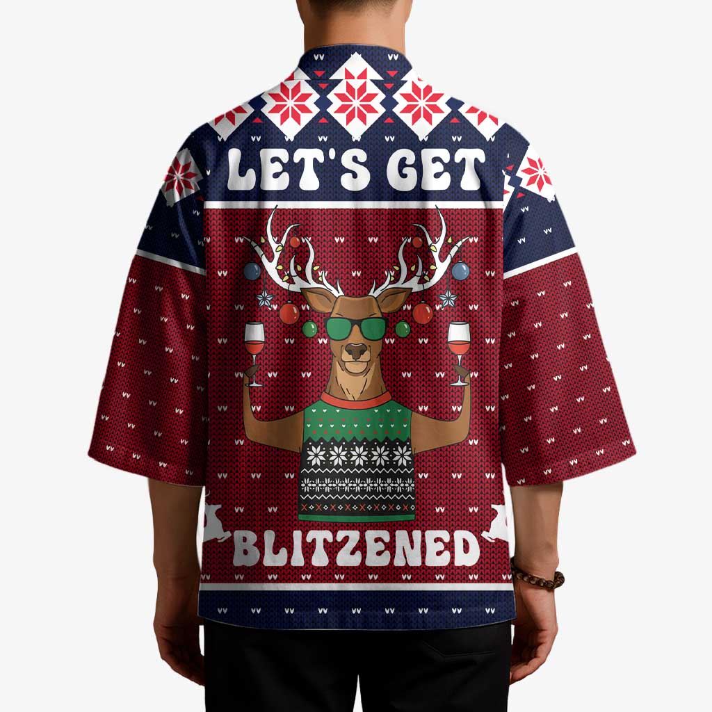 Lets Get Slouchy Christmas Kimono Funny Xmas Holiday Patterns - Wonder Print Shop