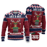 Lets Get Slouchy Christmas Ugly Christmas Sweater Funny Xmas Holiday Patterns - Wonder Print Shop
