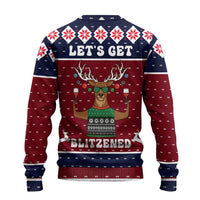 Lets Get Slouchy Christmas Ugly Christmas Sweater Funny Xmas Holiday Patterns - Wonder Print Shop
