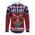 Lets Get Slouchy Christmas Long Sleeve Button Shirt Funny Xmas Holiday Patterns - Wonder Print Shop