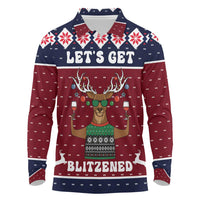 Lets Get Slouchy Christmas Long Sleeve Polo Shirt Funny Xmas Holiday Patterns - Wonder Print Shop
