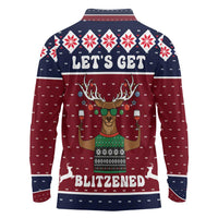 Lets Get Slouchy Christmas Long Sleeve Polo Shirt Funny Xmas Holiday Patterns - Wonder Print Shop