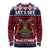 Lets Get Slouchy Christmas Long Sleeve Shirt Funny Xmas Holiday Patterns - Wonder Print Shop