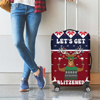 Lets Get Slouchy Christmas Luggage Cover Funny Xmas Holiday Patterns - Wonder Print Shop