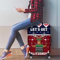 Lets Get Slouchy Christmas Luggage Cover Funny Xmas Holiday Patterns - Wonder Print Shop