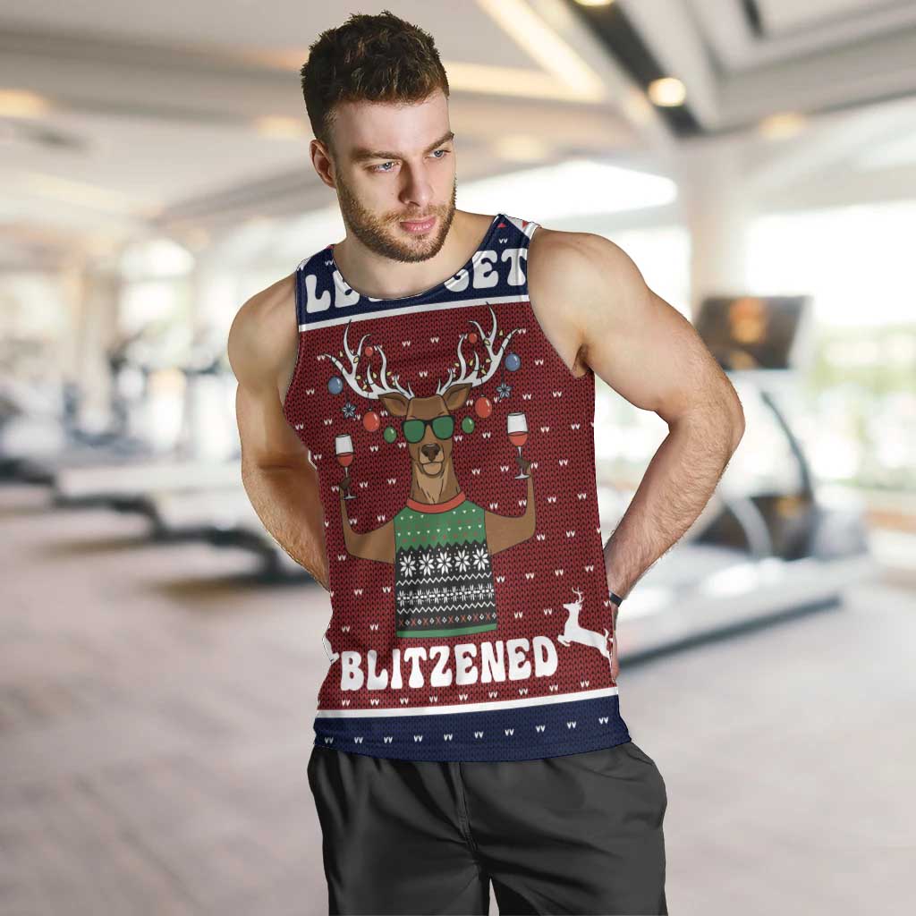 Lets Get Slouchy Christmas Men Tank Top Funny Xmas Holiday Patterns - Wonder Print Shop