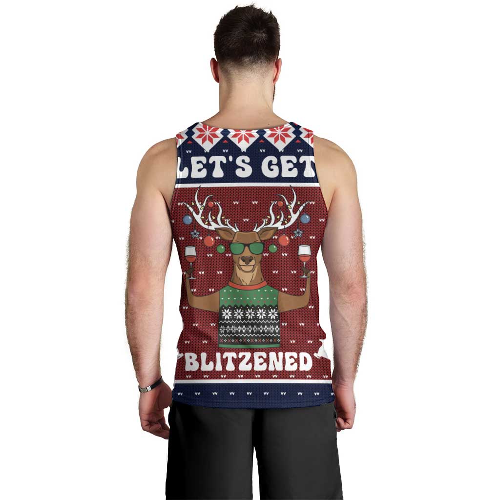 Lets Get Slouchy Christmas Men Tank Top Funny Xmas Holiday Patterns - Wonder Print Shop