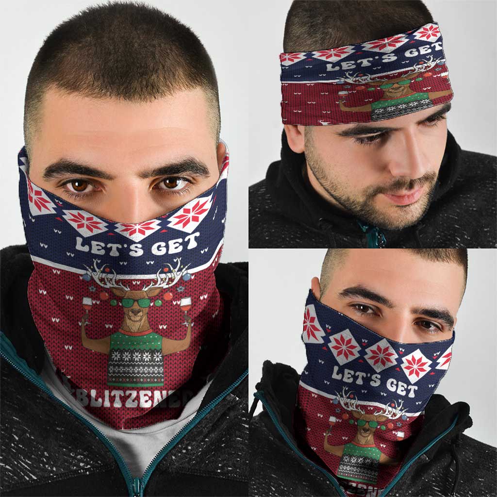 Lets Get Slouchy Christmas Neck Gaiter Funny Xmas Holiday Patterns - Wonder Print Shop