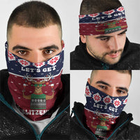 Lets Get Slouchy Christmas Neck Gaiter Funny Xmas Holiday Patterns - Wonder Print Shop