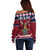 Lets Get Slouchy Christmas Off Shoulder Sweater Funny Xmas Holiday Patterns - Wonder Print Shop