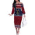 Lets Get Slouchy Christmas Off The Shoulder Long Sleeve Dress Funny Xmas Holiday Patterns - Wonder Print Shop