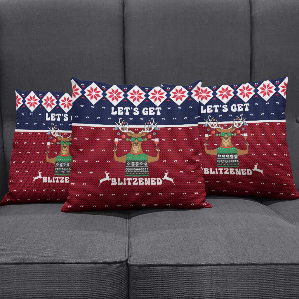 Lets Get Slouchy Christmas Pillow Cover Funny Xmas Holiday Patterns - Wonder Print Shop