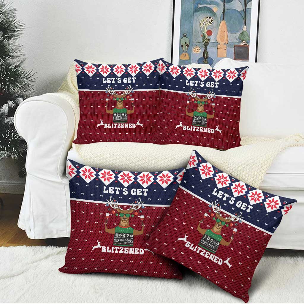 Lets Get Slouchy Christmas Pillow Cover Funny Xmas Holiday Patterns - Wonder Print Shop