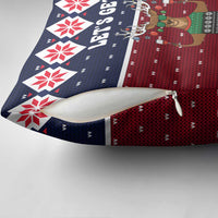 Lets Get Slouchy Christmas Pillow Cover Funny Xmas Holiday Patterns - Wonder Print Shop