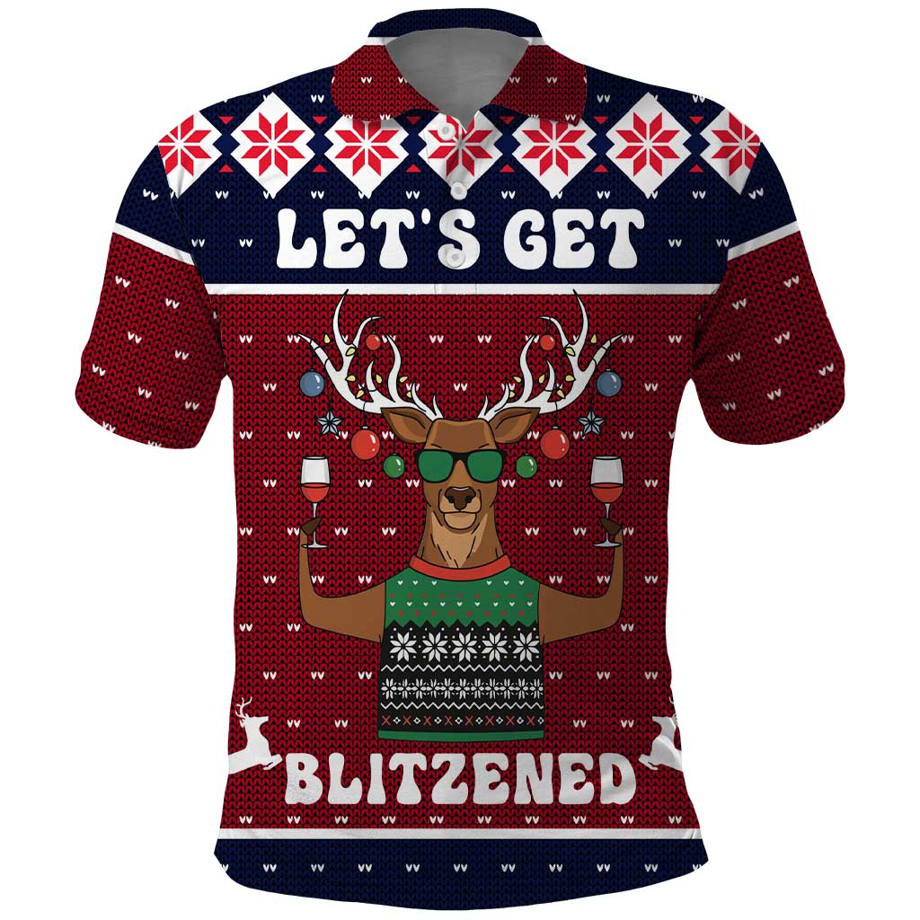 Lets Get Slouchy Christmas Polo Shirt Funny Xmas Holiday Patterns - Wonder Print Shop