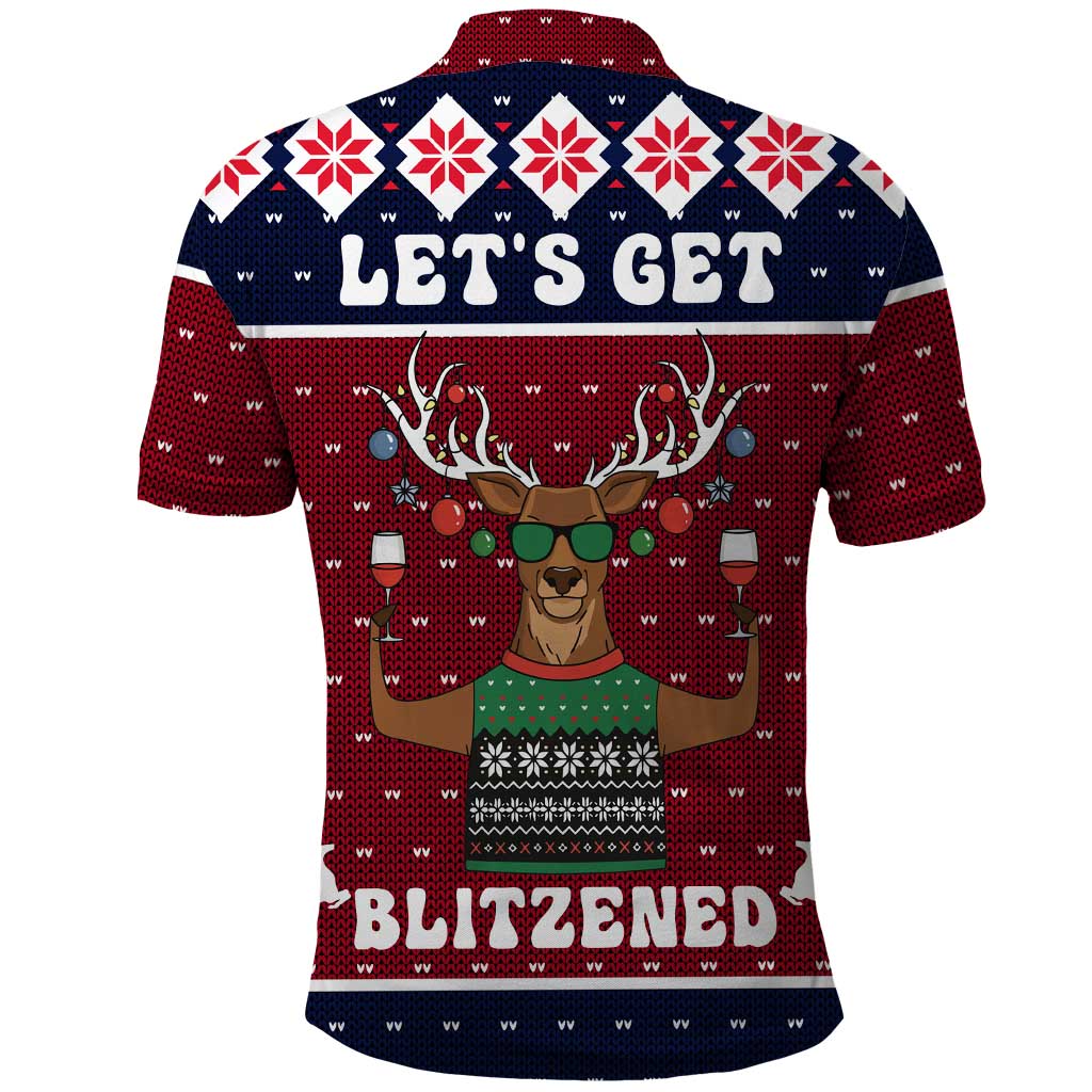 Lets Get Slouchy Christmas Polo Shirt Funny Xmas Holiday Patterns - Wonder Print Shop