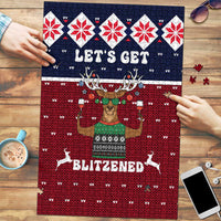 Lets Get Slouchy Christmas Puzzle Funny Xmas Holiday Patterns - Wonder Print Shop